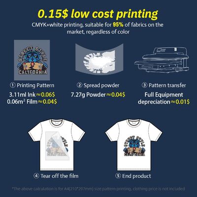 Ingani All in One 30cm I1600 Small High Resolution DTF T-shirt Textile Fabric Printer With Shaker Heater